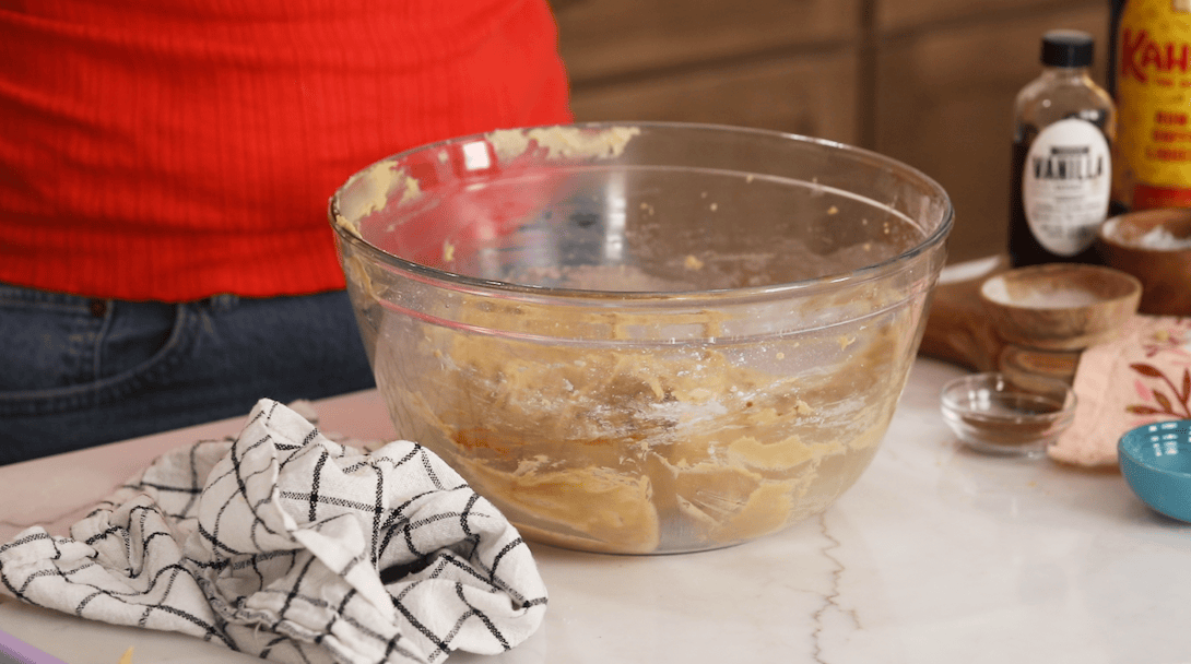 Bowl of espresso-infused cookie dough.
