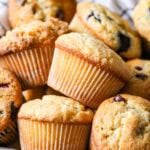 Pile of different flavored muffins all made from the same basic muffin recipe.